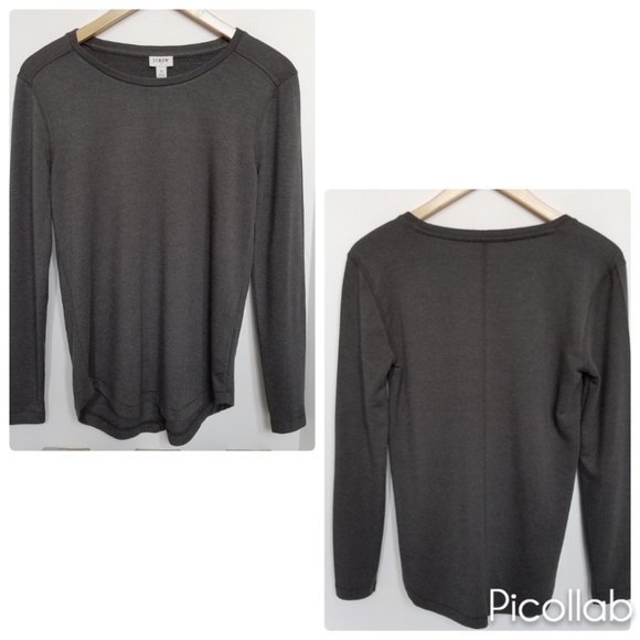 J. Crew 'Dark Gray' Long Sleeve Tee - Picture 5 of 5